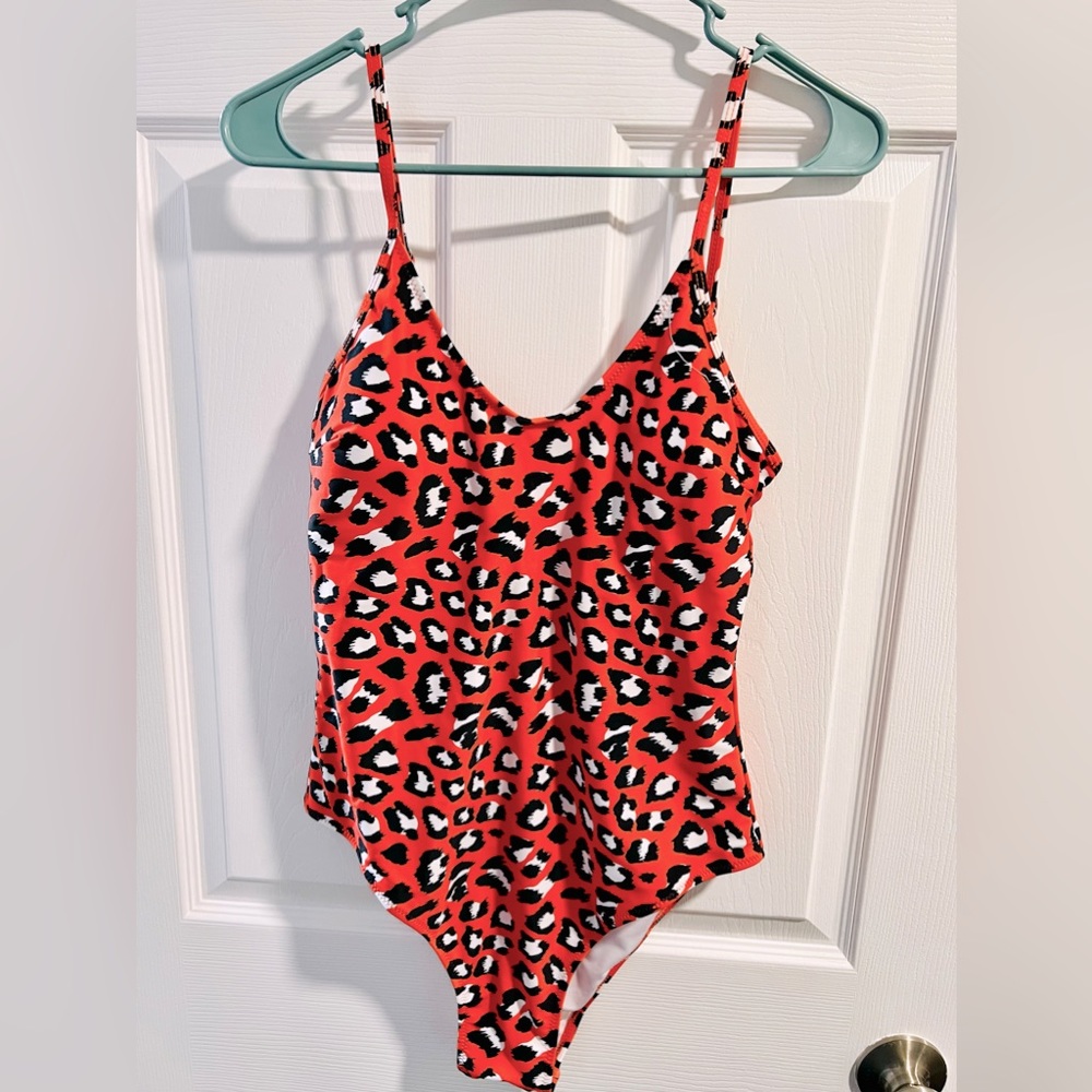Animal print sexy one piece swimsuit